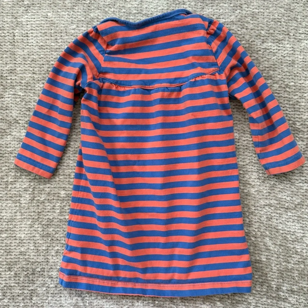 Baby Boden Striped Long Sleeve‎ Dress Red Blue 12-18M